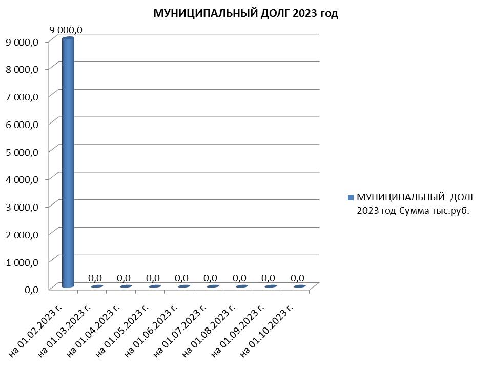 Муниципальный долг на 01.10.2023 г..