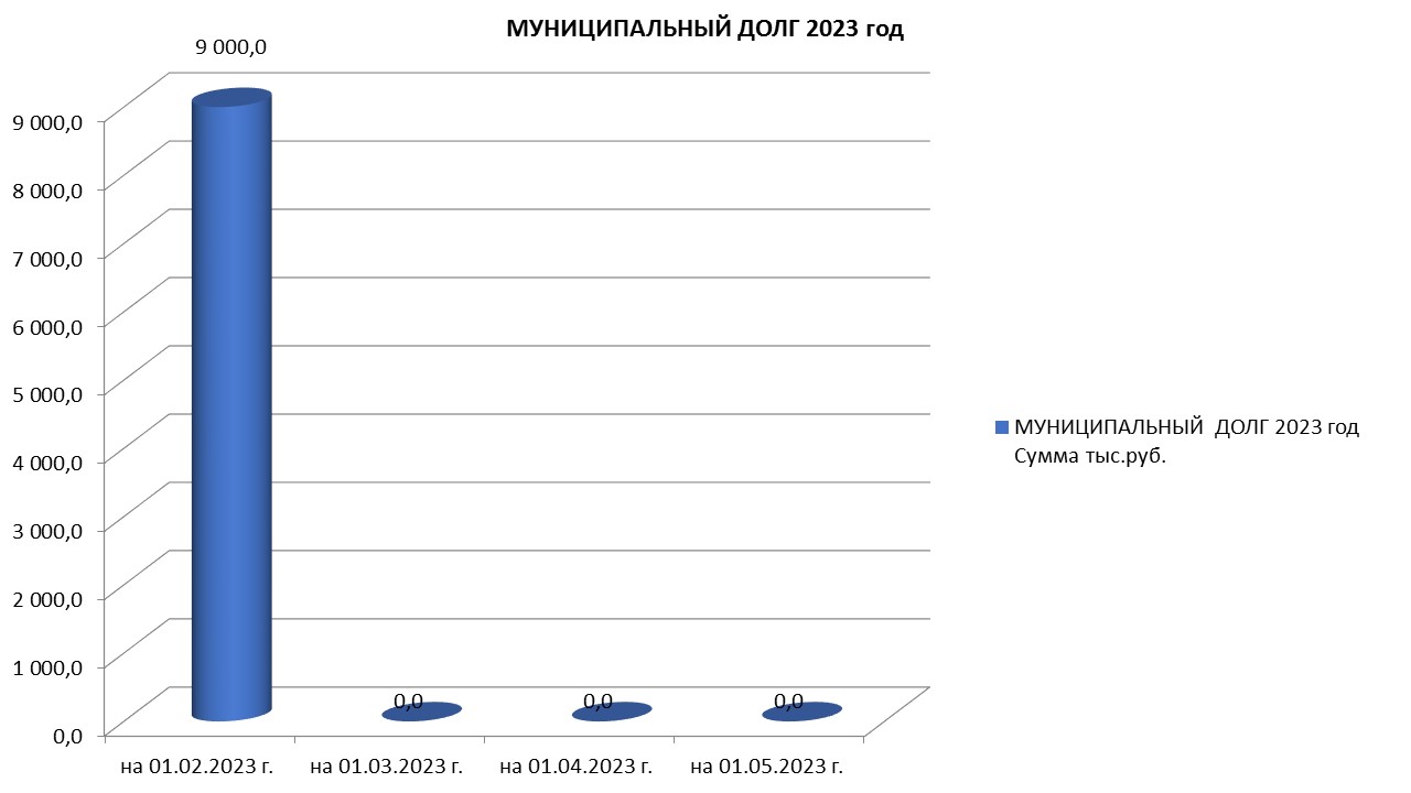 Муниципальный долг на 01.05.2023 г..