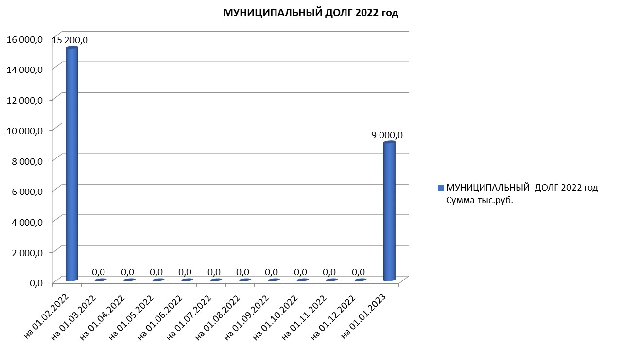 Муниципальный долг на 01.01.2023 г..