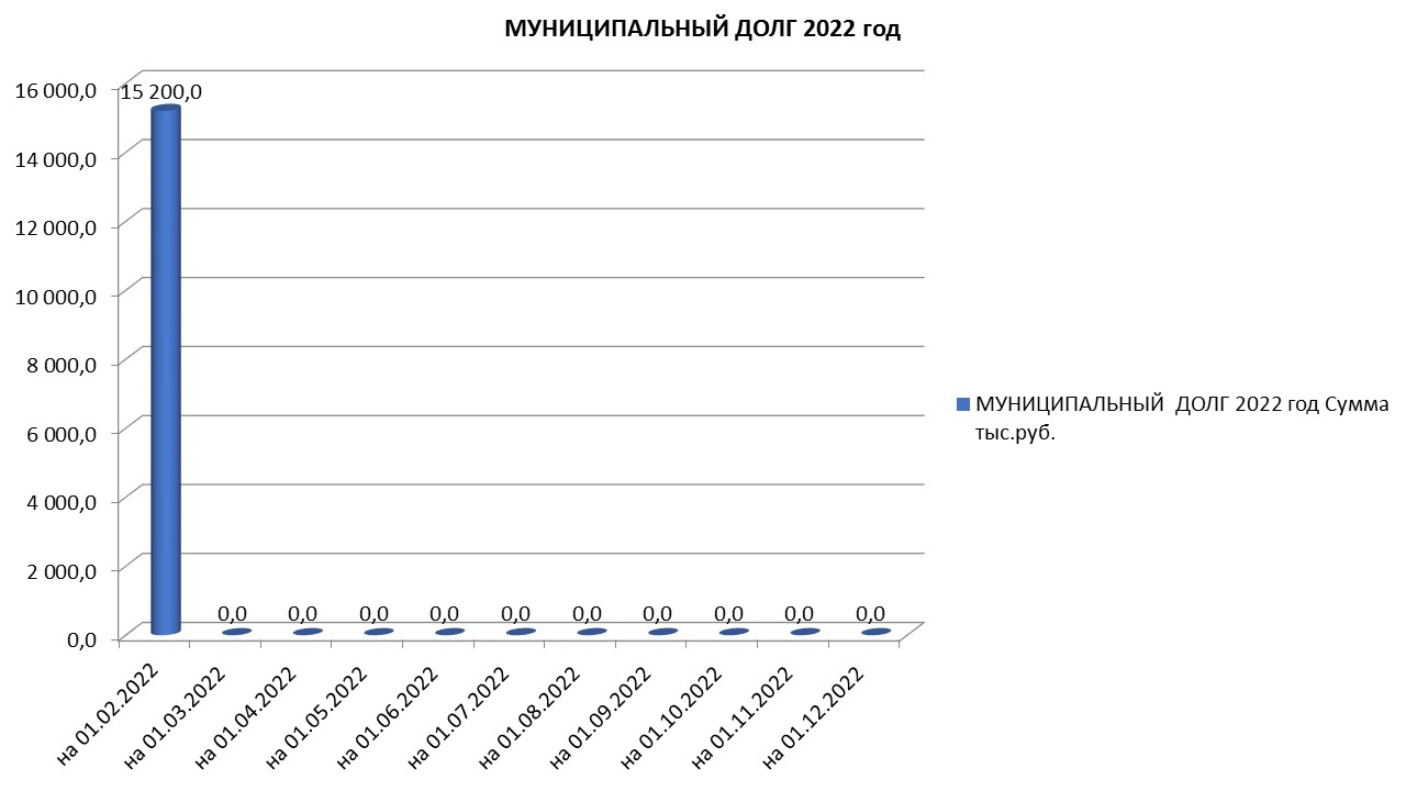 Муниципальный долг на 01.12.2022 г..