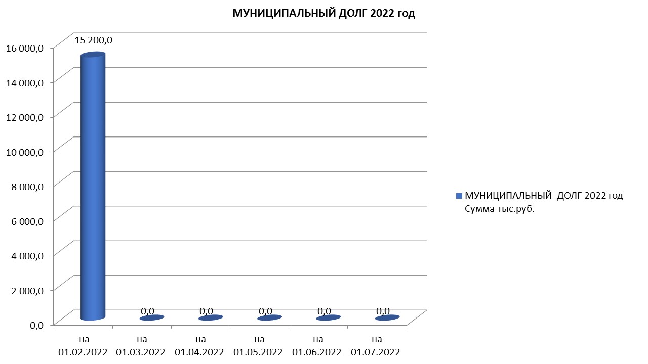 Муниципальный долг на 01.07.2022 г..