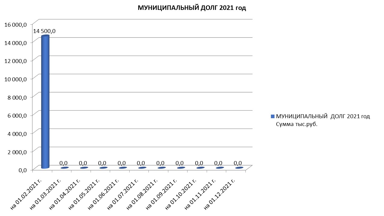 Муниципальный долг на 01.12.2021 г..