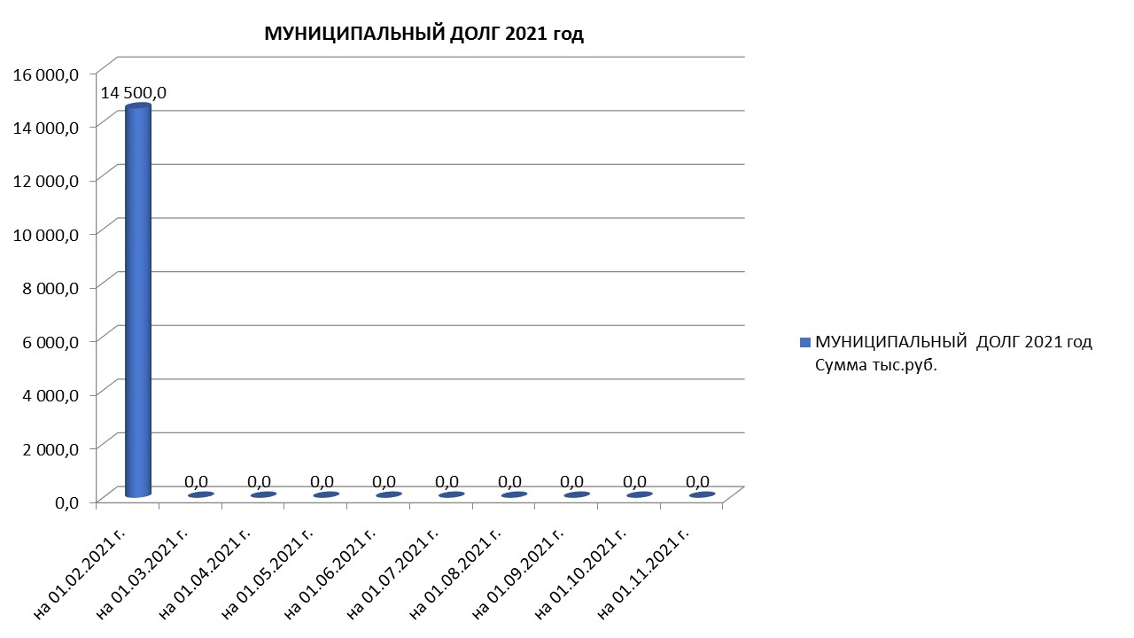 Муниципальный долг на 01.11.2021 г..