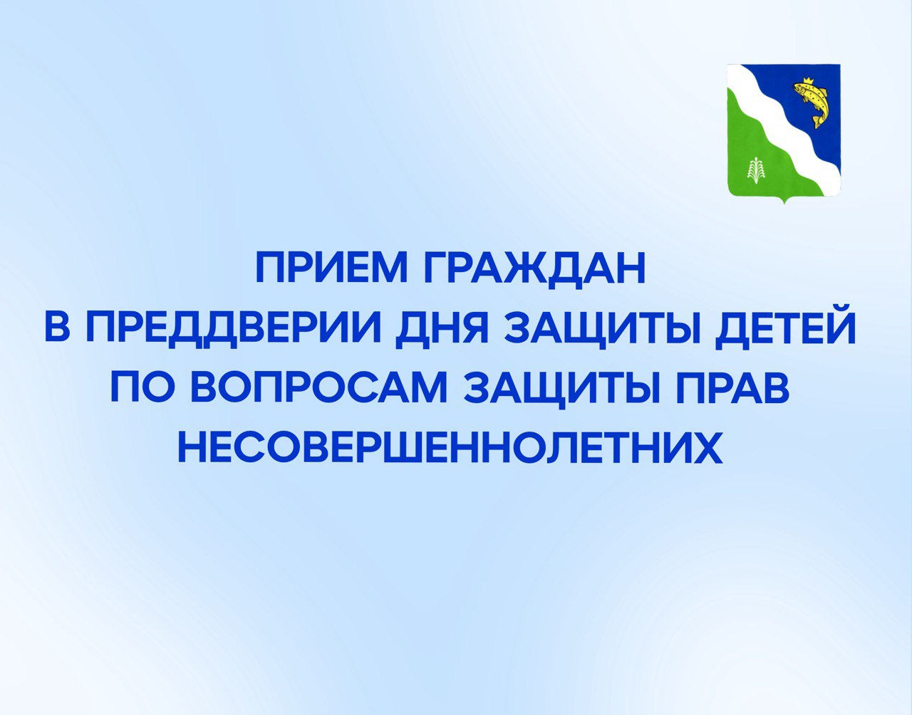 Прием граждан в преддверии Дня защиты детей по вопросам защиты прав несовершеннолетних..